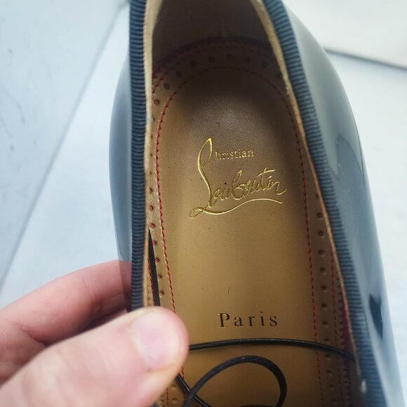 Christian Louboutin MENS Chambeliss Patent Leather Derby Shoe - Picture 4 of 12